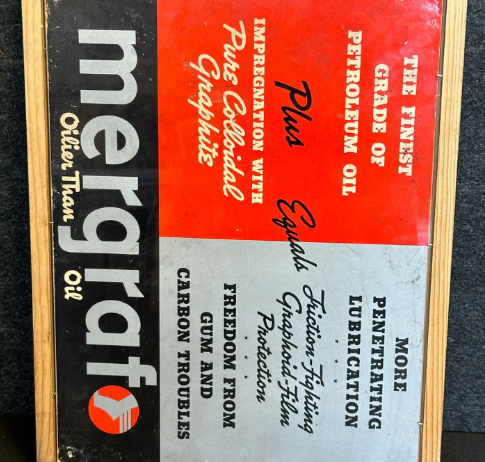 Mergraf Oilier Than Oil Double Sided Cardstock Detroit Advertising Pricer Sign
