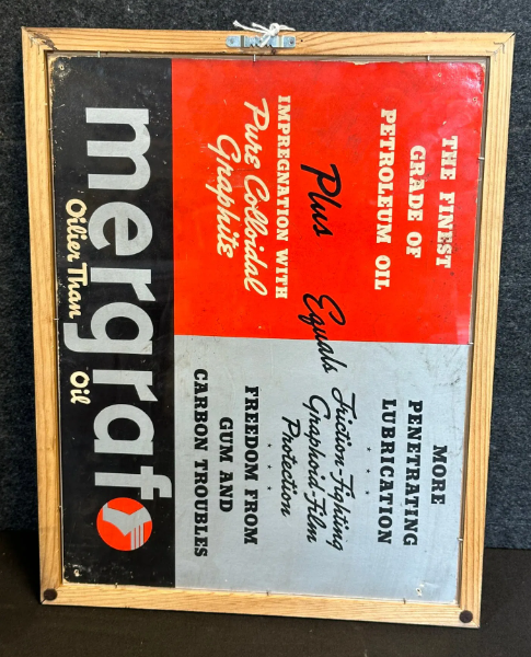 Mergraf Oilier Than Oil Double Sided Cardstock Detroit Advertising Pricer Sign