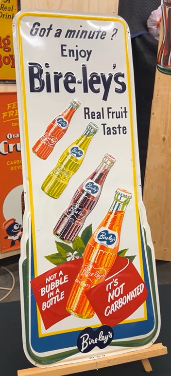 Enjoy Bire-ley’s Real Fruit Taste SST Embossed Sign