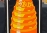 Nesbitt’s Orange Soda Pop Vertical Bottle SST Embossed Sign