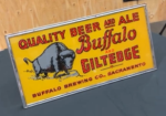 Buffalo Giltedge Beer & Ale Sacramento Reverse Painted Glass on Cardboard