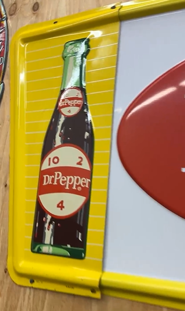 Drink Dr Pepper Horizontal Three-Piece SST Embossed Sign