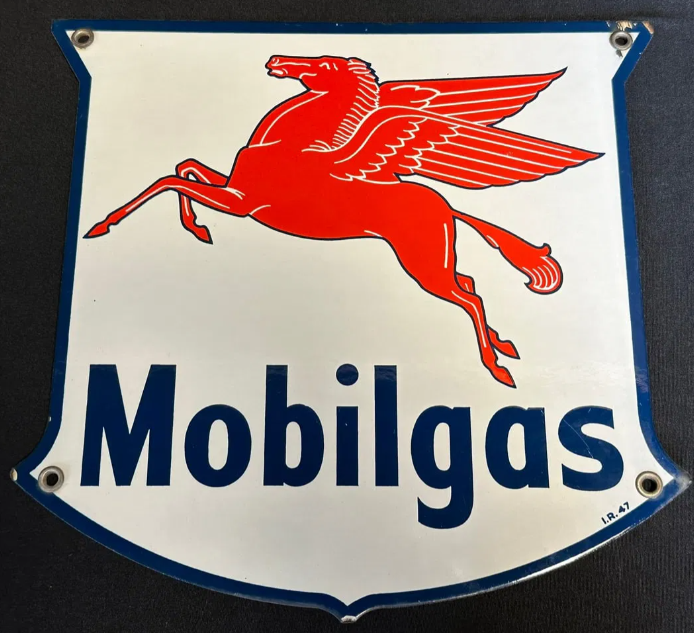 Mobilgas Dated 1947 SSP Pump Plate