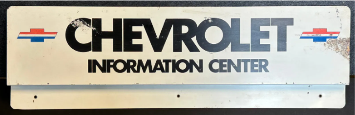 Chevrolet Information Center SST Rack Topper Sign