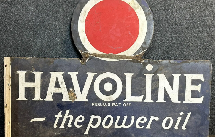Havoline The Power Oil Indian Refining Co. DSP 1920s Flange Sign