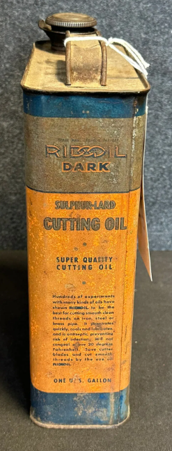 Ridge Tool Co. Ridgoil Dark Sulphur-Lard Cutting Oil Slim 1 Gallon SST Oil Can