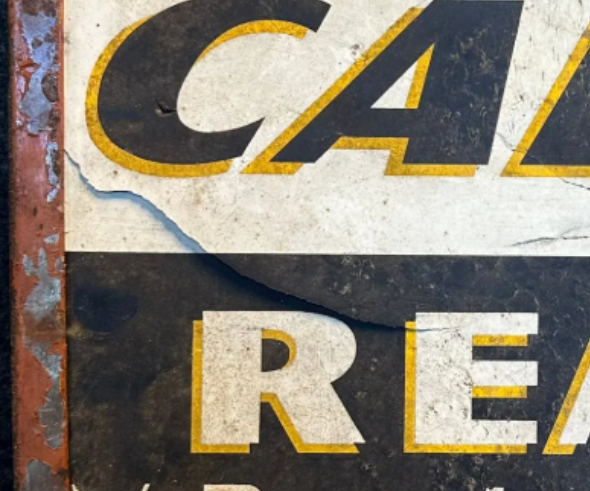 Ride The Cars Read “The Peoples Bank” Car Cards Advertising Sign