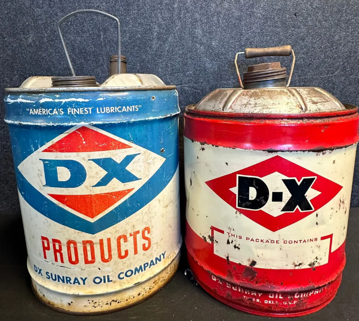 Pair DX 5 Gallon SST Motor Oil Cans