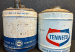 Pure & Tenneco SST 1950s 5 Gallon Motor Oil Cans