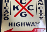 Chicago Kansas City Highway Embossed SST Sign