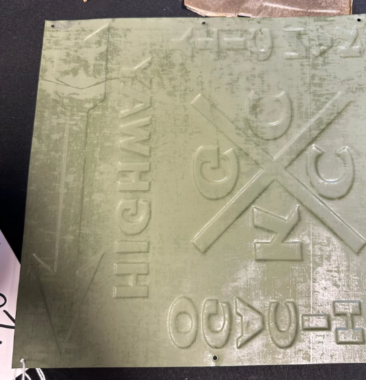 Chicago Kansas City Highway Embossed SST Sign