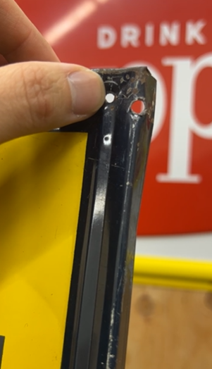 Drink Nehi Ice Cold SST Embossed Sign with Bottle