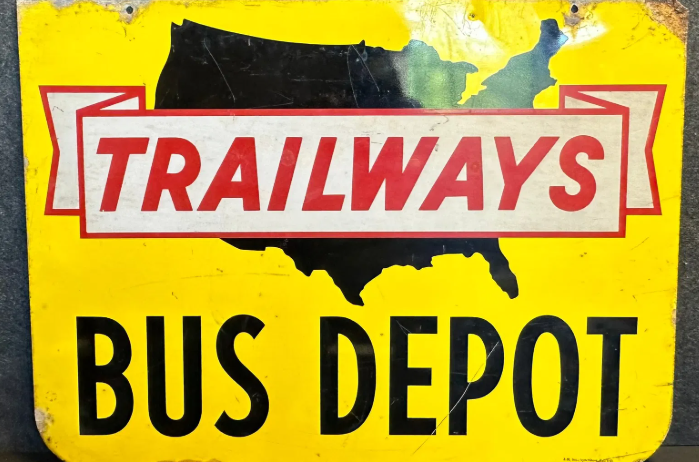 Trailways Bus Depot DST Sign