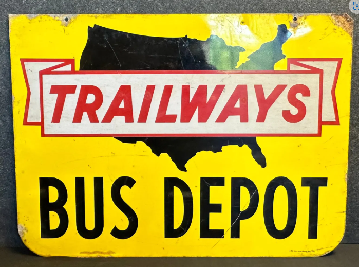 Trailways Bus Depot DST Sign