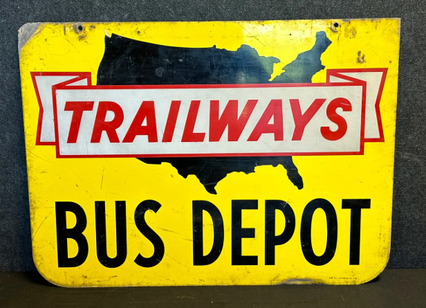Trailways Bus Depot DST Sign