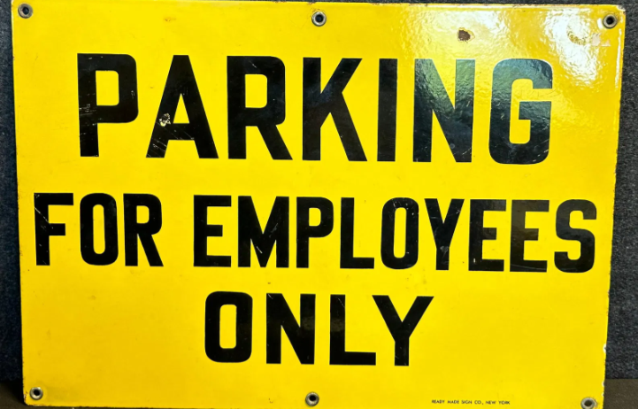 Parking For Employees Only SSP Sign