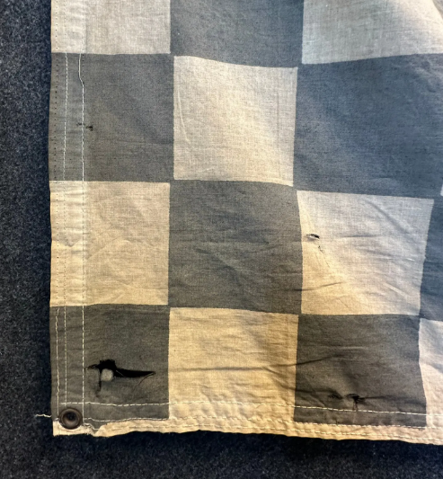 Fram Filters 1950s Cloth Checkered Flag Store Display Hanging Banner