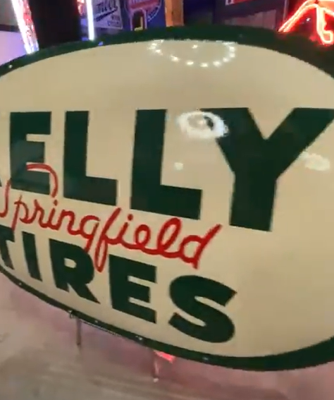 Kelly Springfield Tires Convex SST Oval Sign
