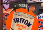 Triton Motor Oil 28 Inch Masonite Sign