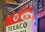 Texaco Motor Oil Insulated Against Heat and Cold DSP Canadian Hanging Sign