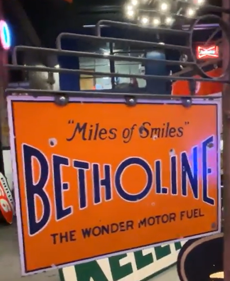 Betholine the Wonder Motor Fuel DSP Hanging Sign