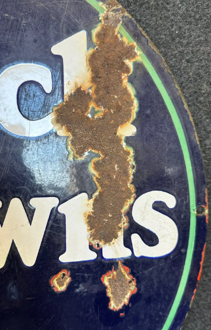 Goodrich Silvertowns Tires Double Diamond 1920s DSP Flange Sign