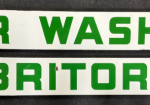 Pair of HI SPEED Gas Station Lubritorium & Car Washing SSP 7 1/2 Foot Signs