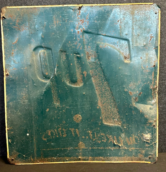 7up It Likes You Embossed SST Soda Pop Sign