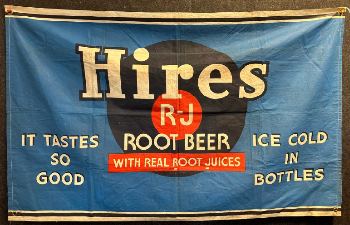 Hires Root Beer Canvas Soda Pop Banner Sign