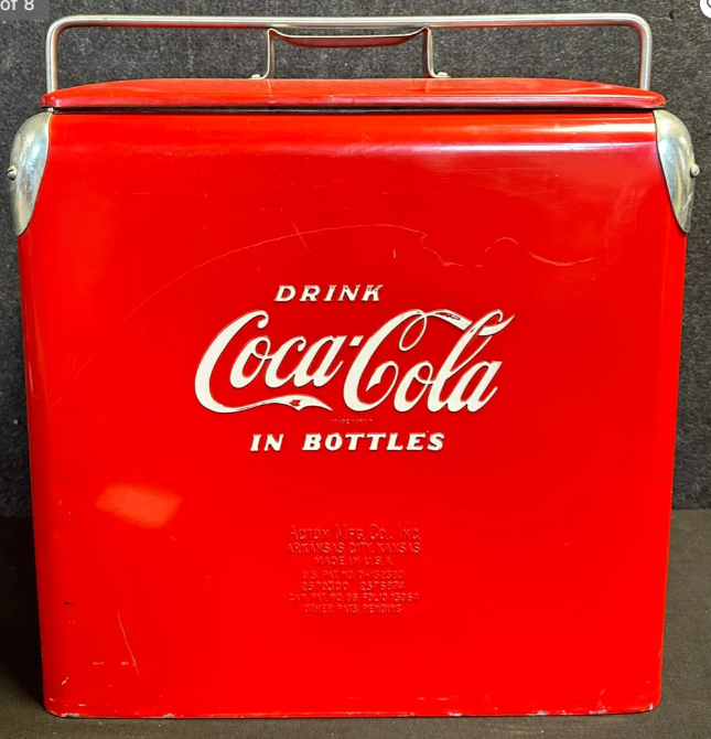 Coca Cola Acton Mfg Co Soda Pop Beverage Cooler with Original Insert