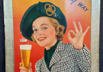 Ballantine Ale Cardboard Beer Bar Sign
