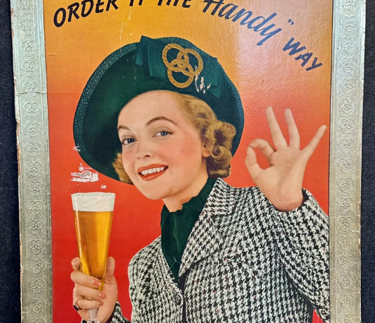 Ballantine Ale Cardboard Beer Bar Sign