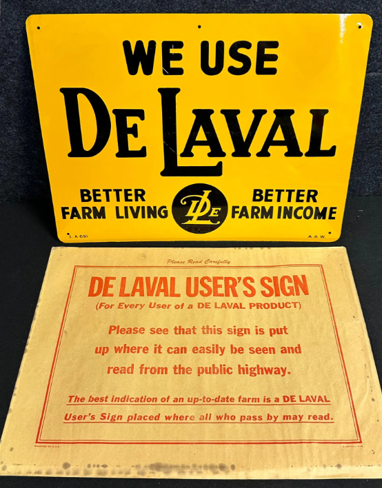 We Use DeLaval SST Sign w/ Original Mailing Envelope