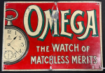 Omega The Watch of Matchless Merits SST Embossed Jewelry Sign