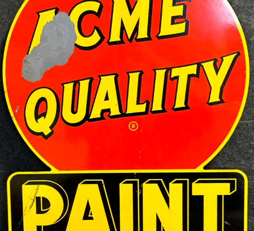 Acme Quality Paint DST Die Cut Hanging Sign