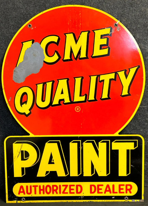 Acme Quality Paint DST Die Cut Hanging Sign