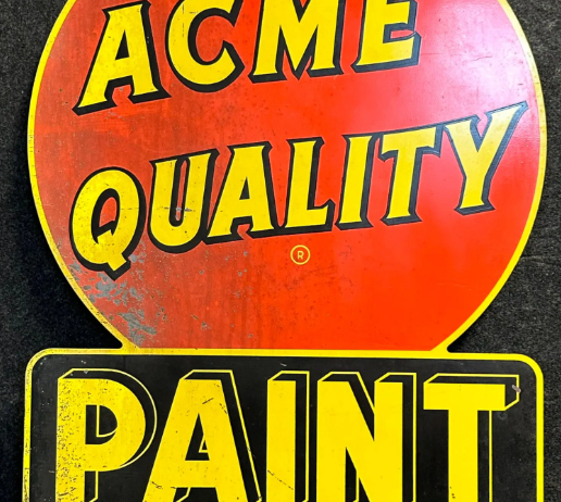 Acme Quality Paint DST Die Cut Hanging Sign