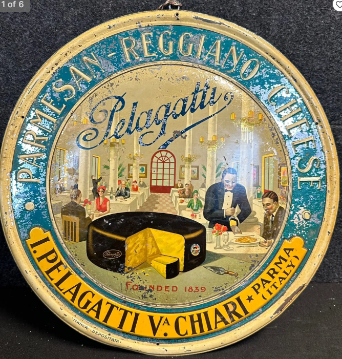 Parmesan Reggiano Cheese Pelagatti SST Embossed Sign