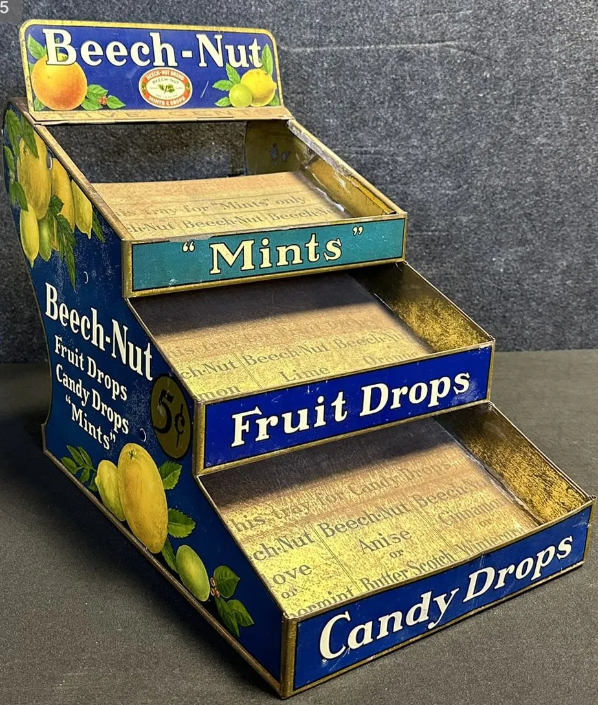 Beech-Nut Fruit Candy Drops Mints SST Litho Counter-Top Store Display