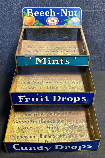 Beech-Nut Fruit Candy Drops Mints SST Litho Counter-Top Store Display