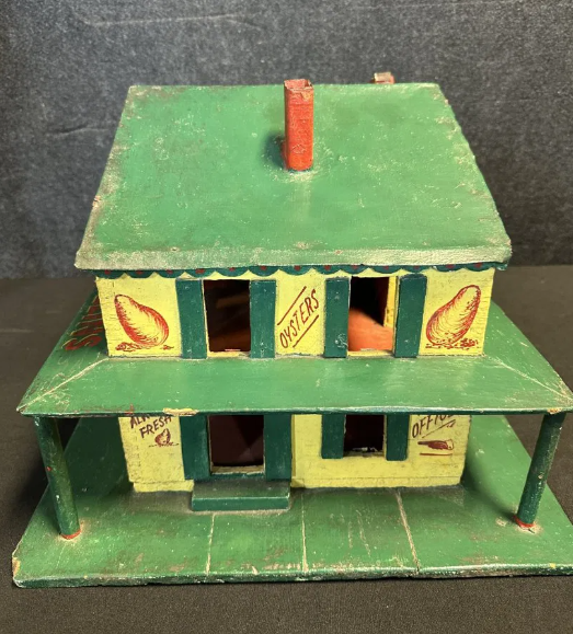 Nelson P Collins Oyster Shack Folk Art Restaurant Hand Painted Franklin City