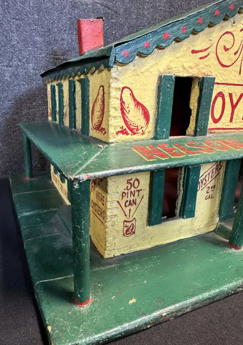Nelson P Collins Oyster Shack Folk Art Restaurant Hand Painted Franklin City