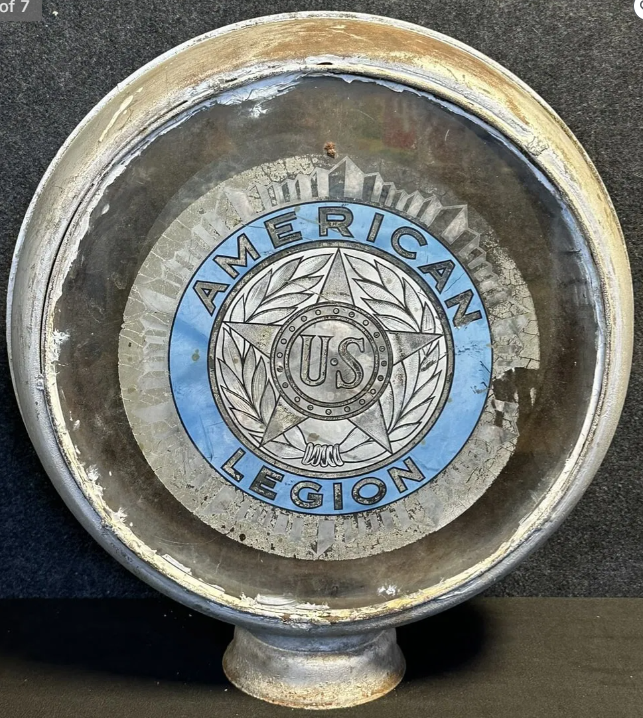 American Legion 16″ Glass Globe with Solid Metal Body