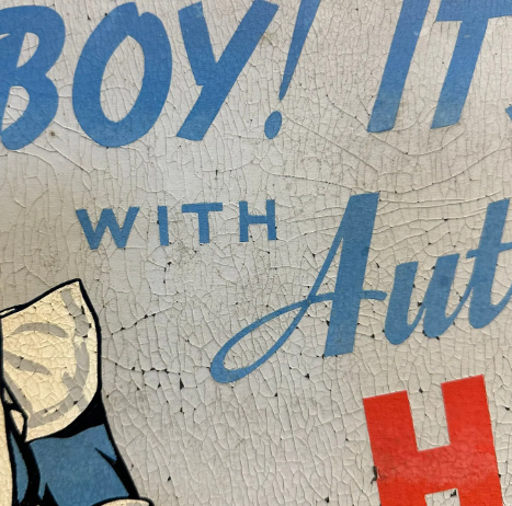 Boy It’s Joy with Automatic Hot Water Fiberboard Sign
