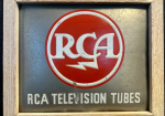 RCA Television Tubes SST Embossed Sign with Wood Frame