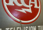RCA Television Tubes SST Embossed Sign with Wood Frame