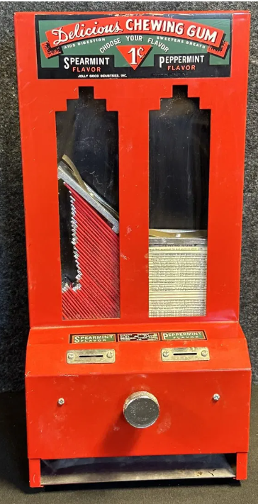 Spearmint Peppermint Delicious Chewing Gum 1 Cent Single Piece Dispenser by Jolly Good Industries