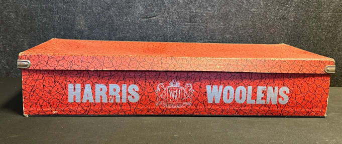Harris Woolens Cardboard Advertising Store Display Box