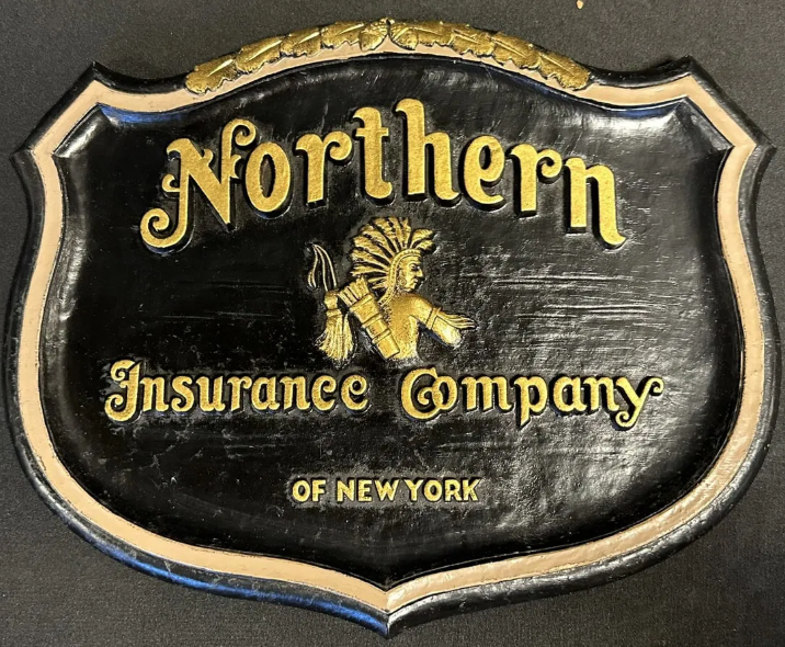 Northern Insurance Co. New York Advertising Chalkware Sign