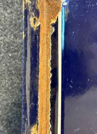 Western Union Here DSP Cobalt Blue Flange Sign